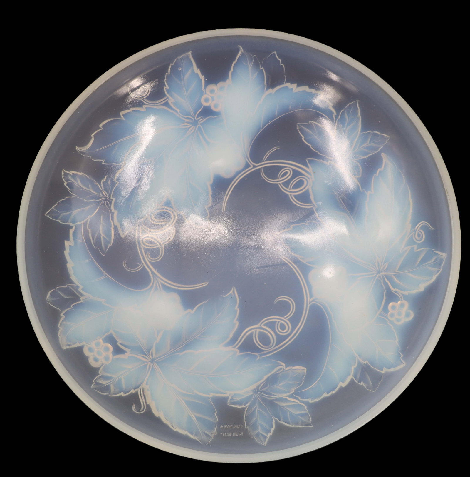 Early 20th Century French Julien Opaline Art Deco Glass Fruit Bowl (1 of 14)