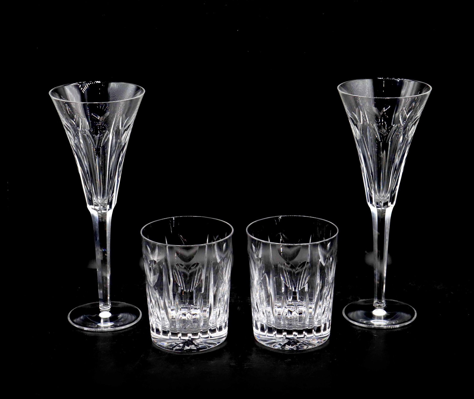 (2) Waterford Crystal Champagne Flutes and (2) Tumblers (1 of 19)