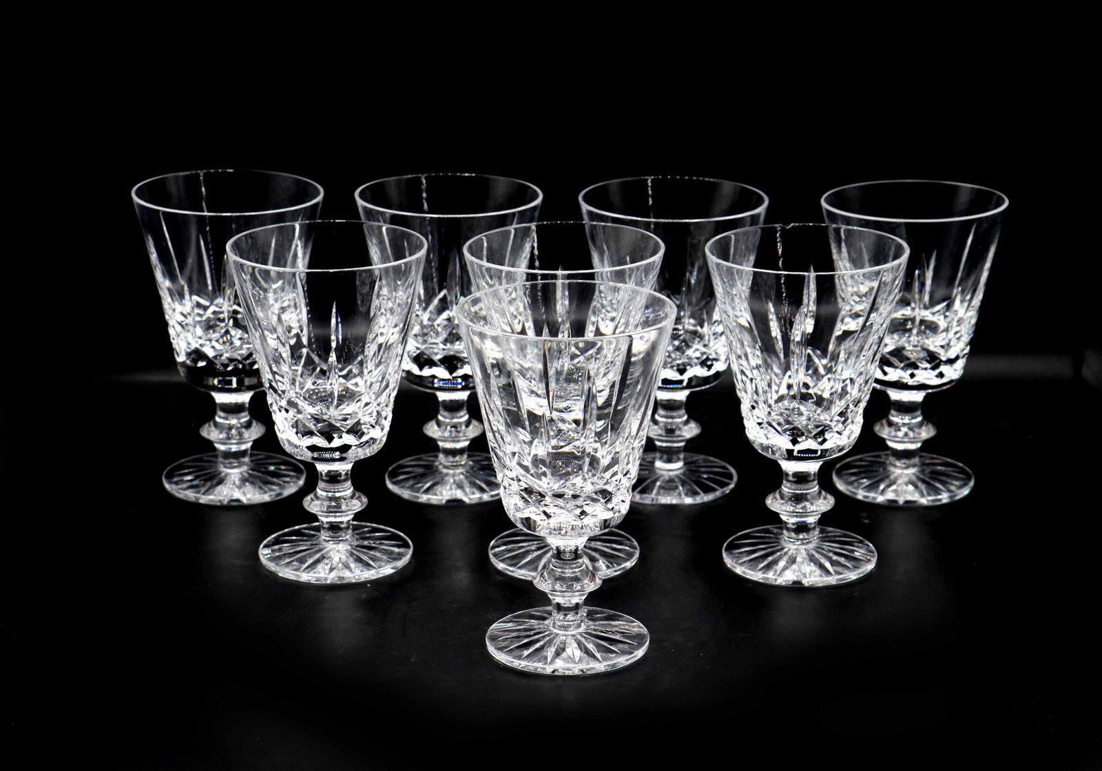 (8) Waterford Cut Crystal Stemmed Water Glasses (1 of 17)