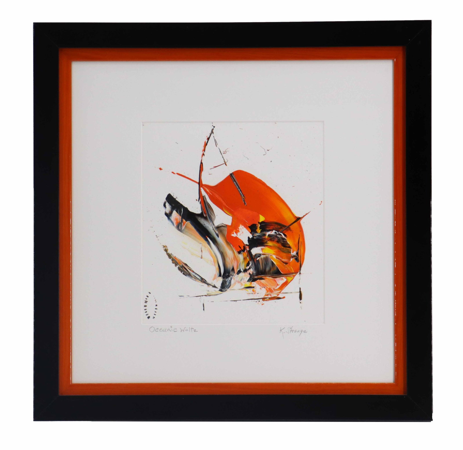 K. Strange (Contemporary) American, Ink on Paper Abstract Expressionist "Oceanic Waltz" (1 of 11)