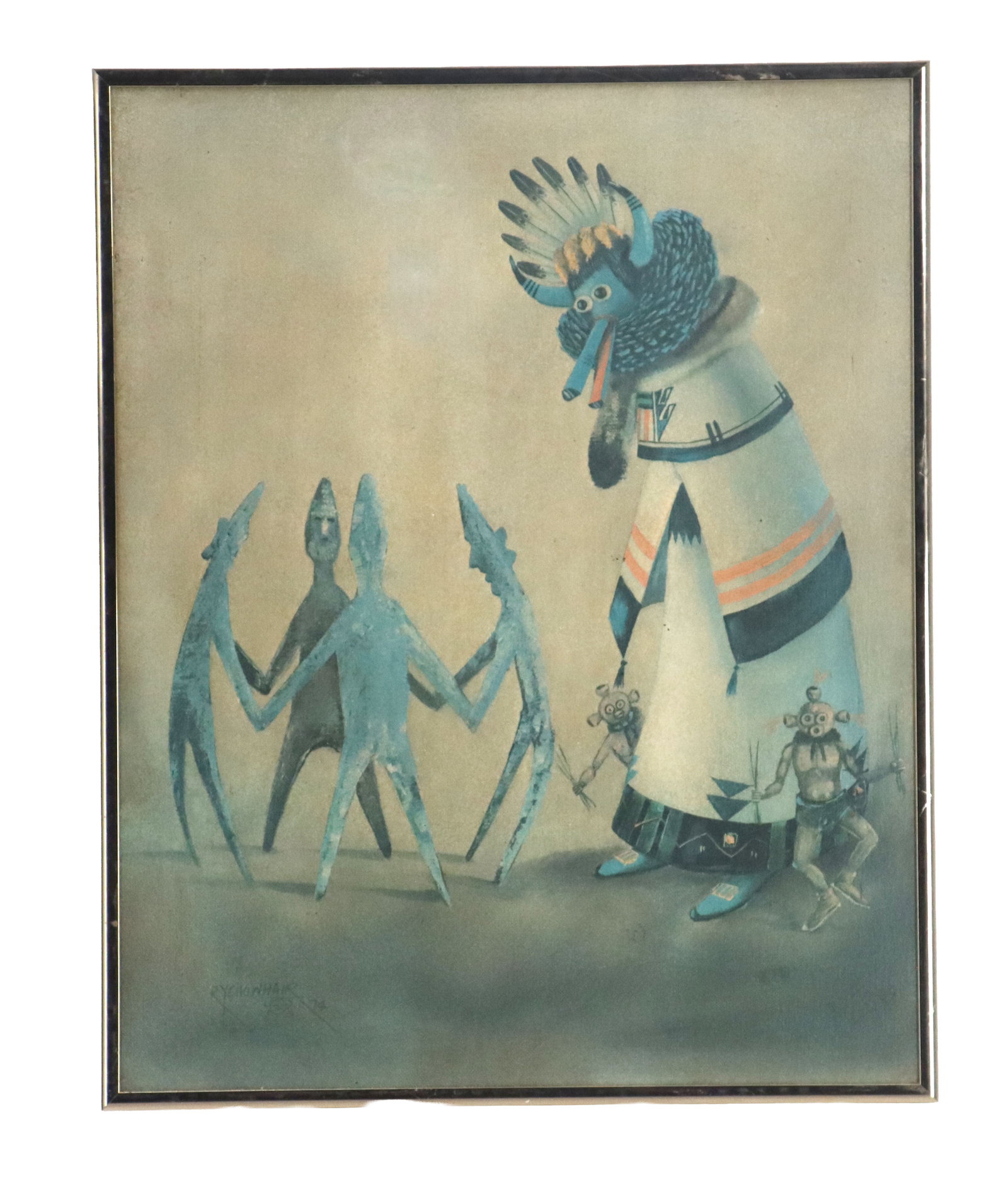 Robert Yellowhair Sr. (1937-2016) Native American, Oil on Canvas (1 of 12)