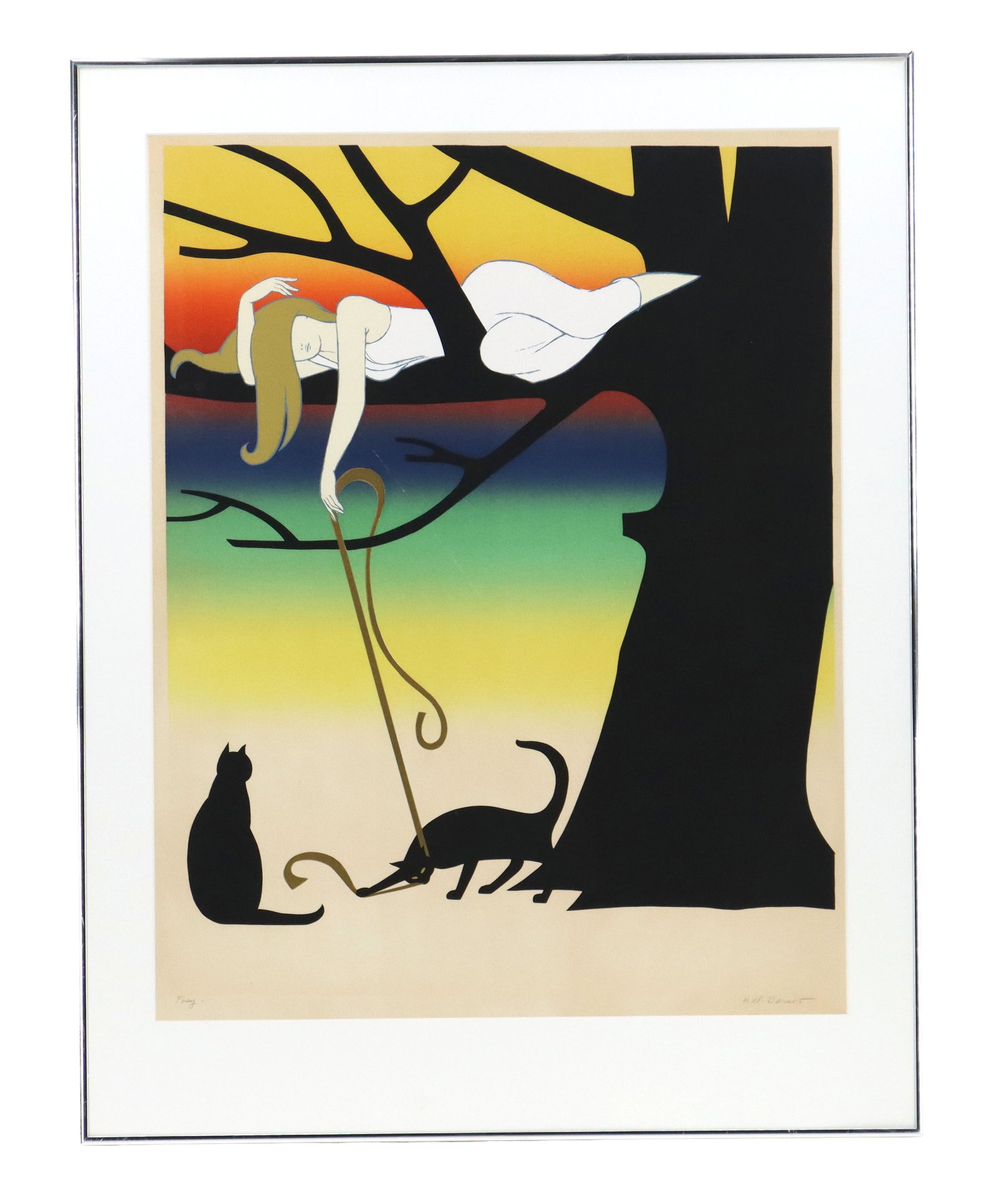 Will Barnet (1911-2012) American, Signed Sillkscreen Print "Play" (1 of 10)
