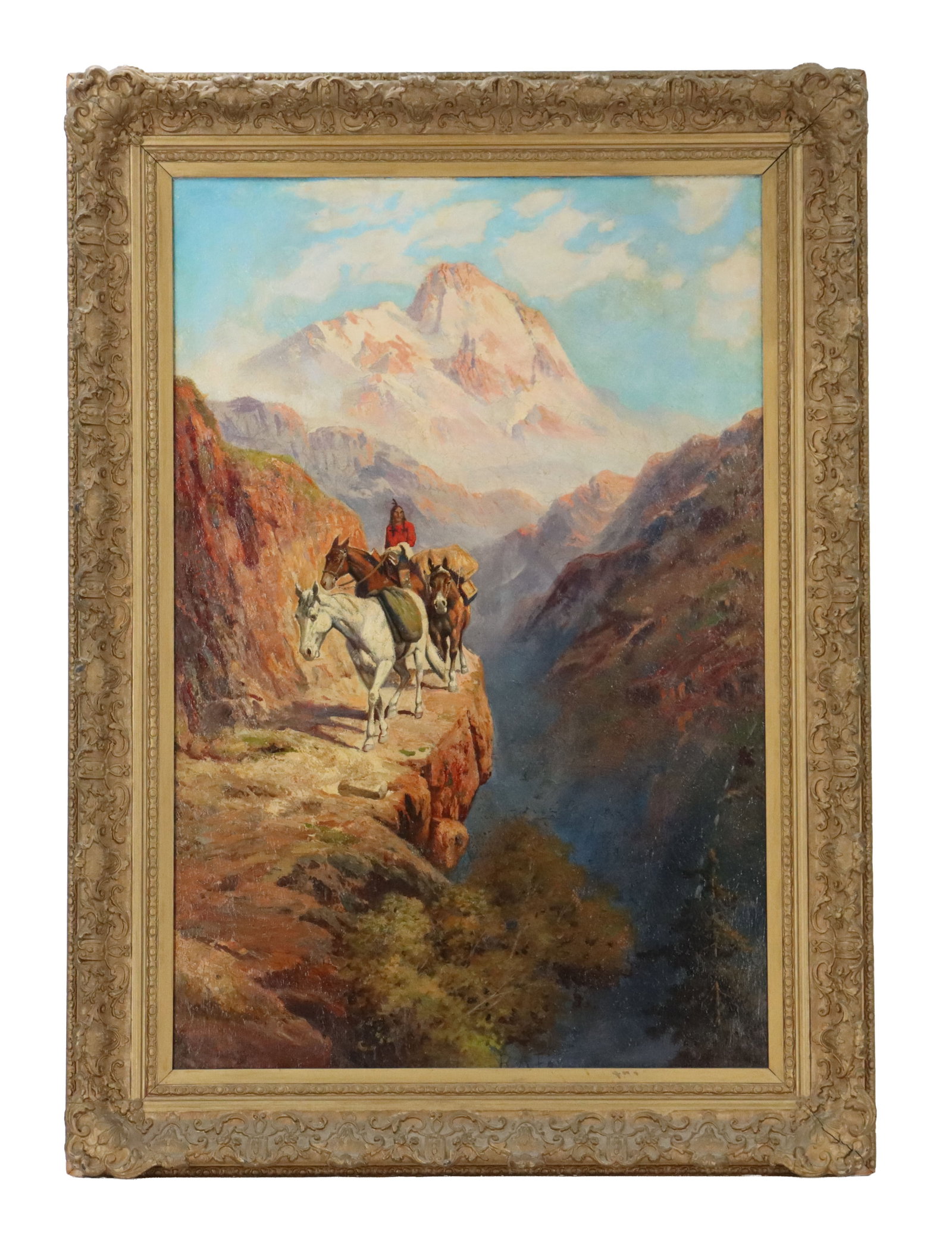 Robert Atkinson Fox (1860-1935) American, Oil on Canvas Laid on Board Atmospheric Mountain Landscape (1 of 18)