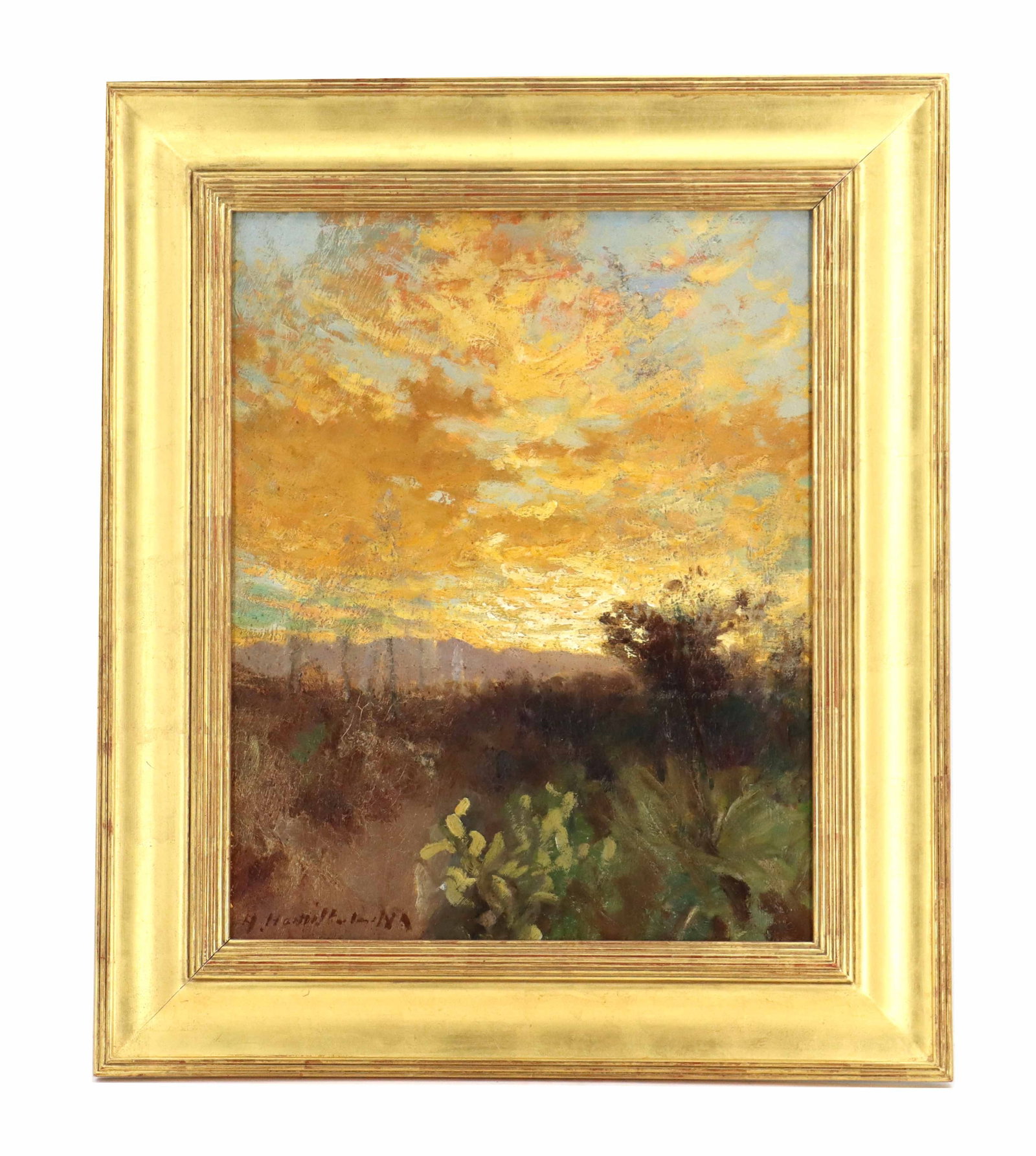 Hamilton Hamilton (1847-1929) American, Oil on Canvas Impressionist Landscape (1 of 10)
