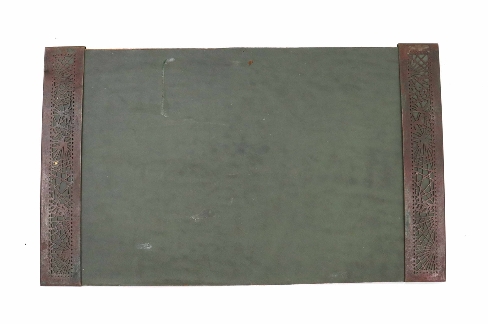 Tiffany Studios "Venetian" Leather and Bronze Desk Blotter (1 of 14)