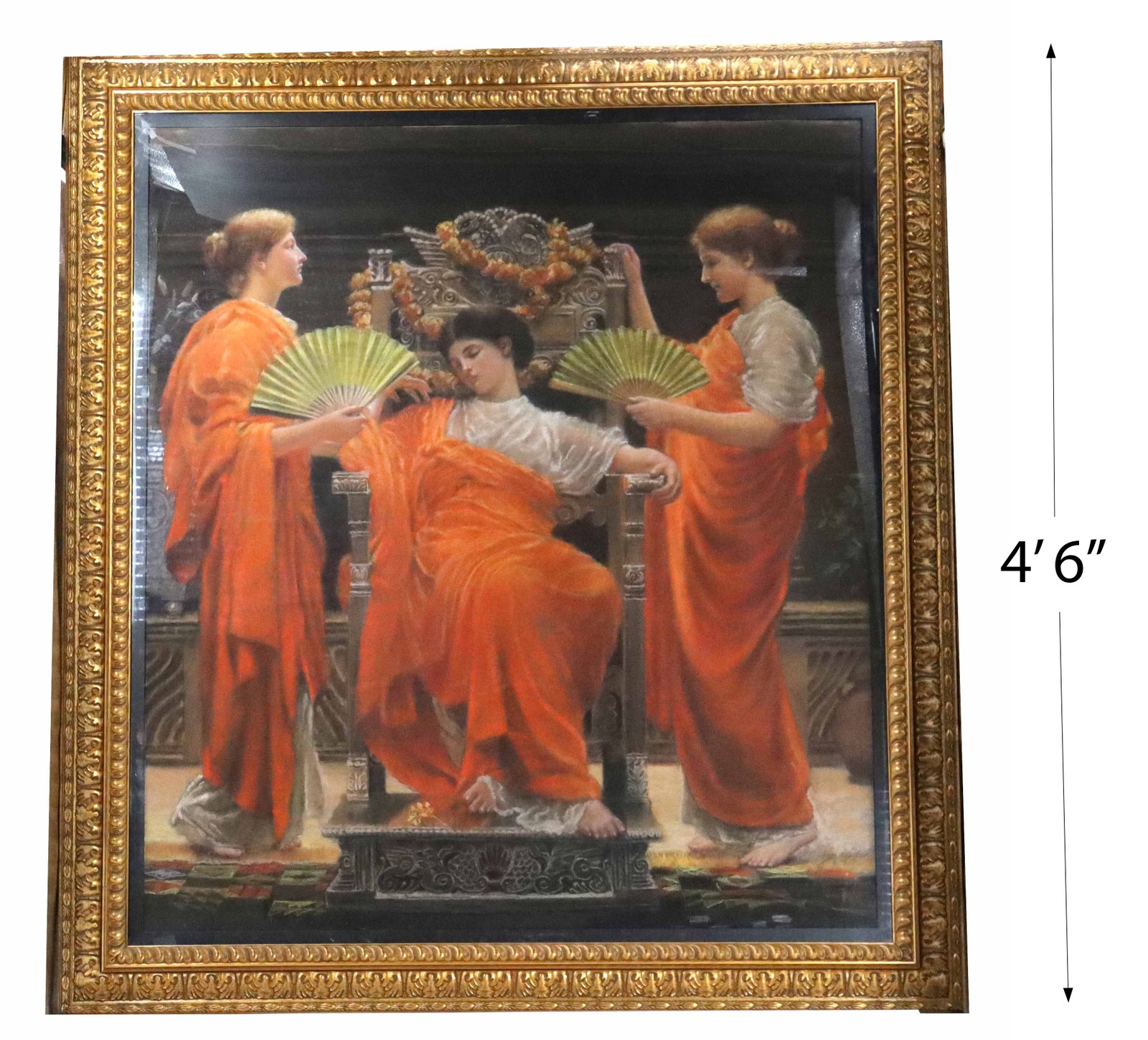 Eugene von Blaas (1843-1931) Italian, Signed Monumental Pastel on Paper (1 of 14)