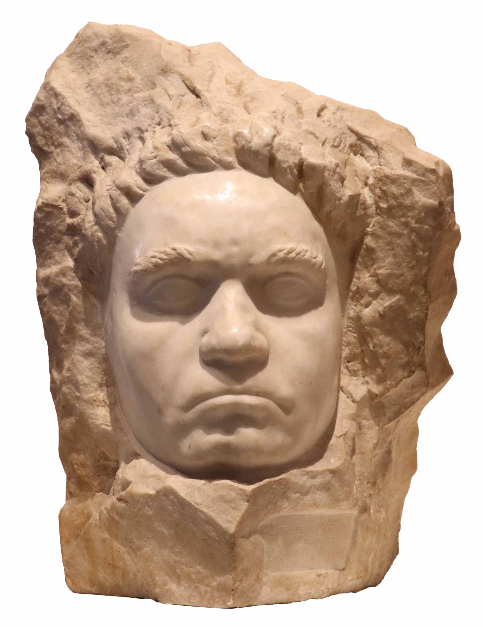 German Postmodern Carved Marble Face of Eduard Morike (1 of 12)