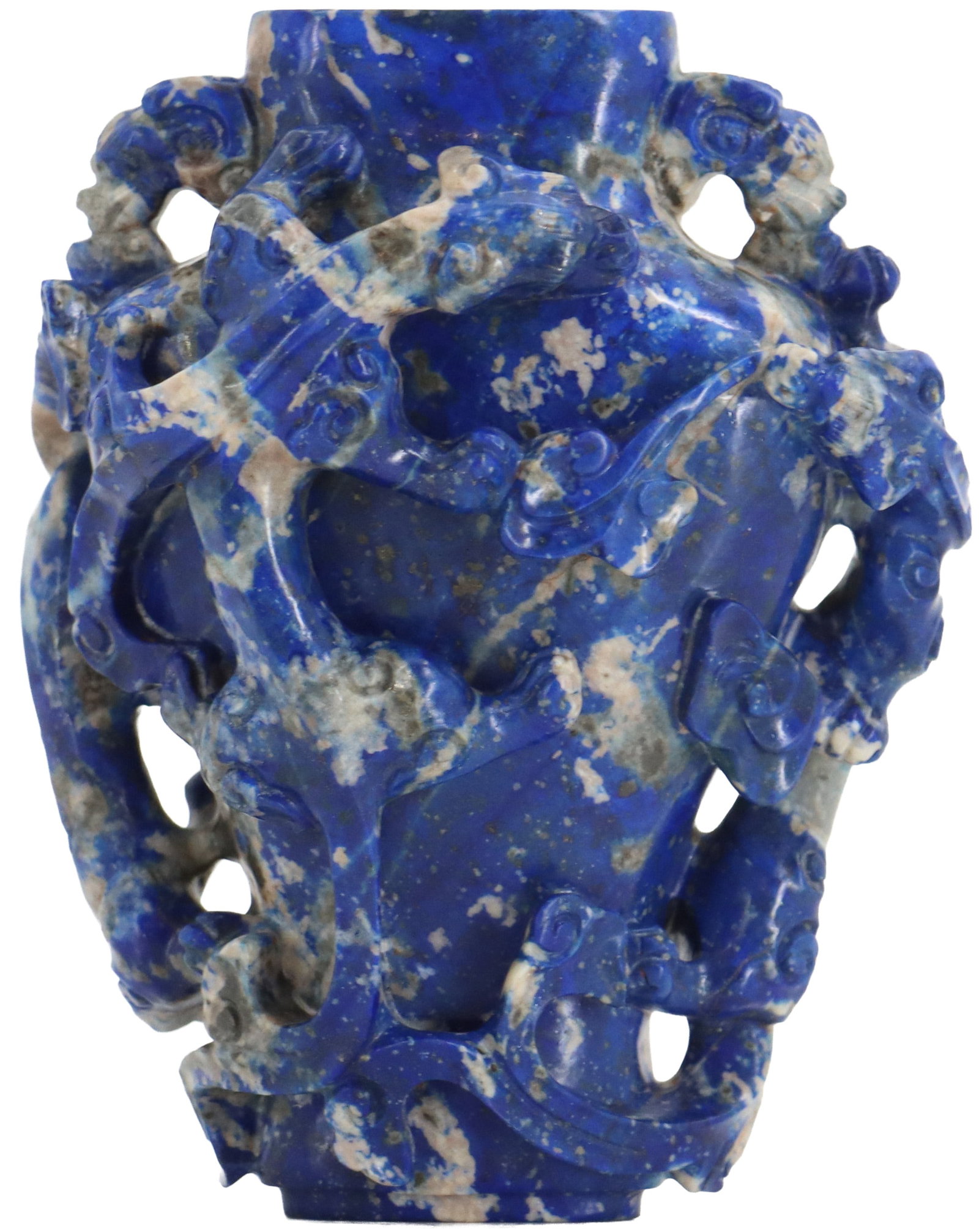 Chinese Pierce Carved Lapis Lazuli Snuff Bottle (1 of 13)