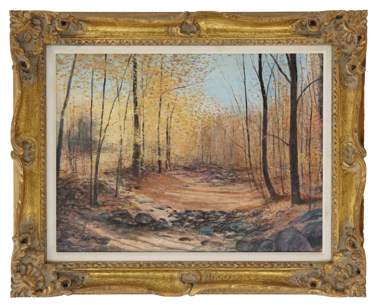David Burns Patterson (20th/21st Century) Amercan, Oil on Canvas Impressionist Landscape "Stream (1 of 12)