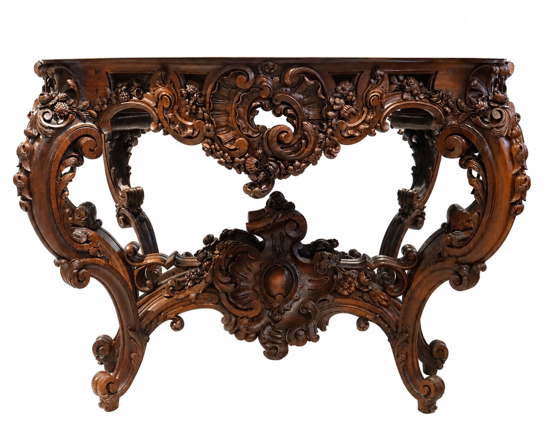 Antique Rococo Rosewood Pier Table with Marble Top Attributed to John Henry Belter: Antique Rococo Rosewood Pier Table with Marble Top Attributed to John Henry Belter. Size: 22 x 39 x 55 1/2 in. 