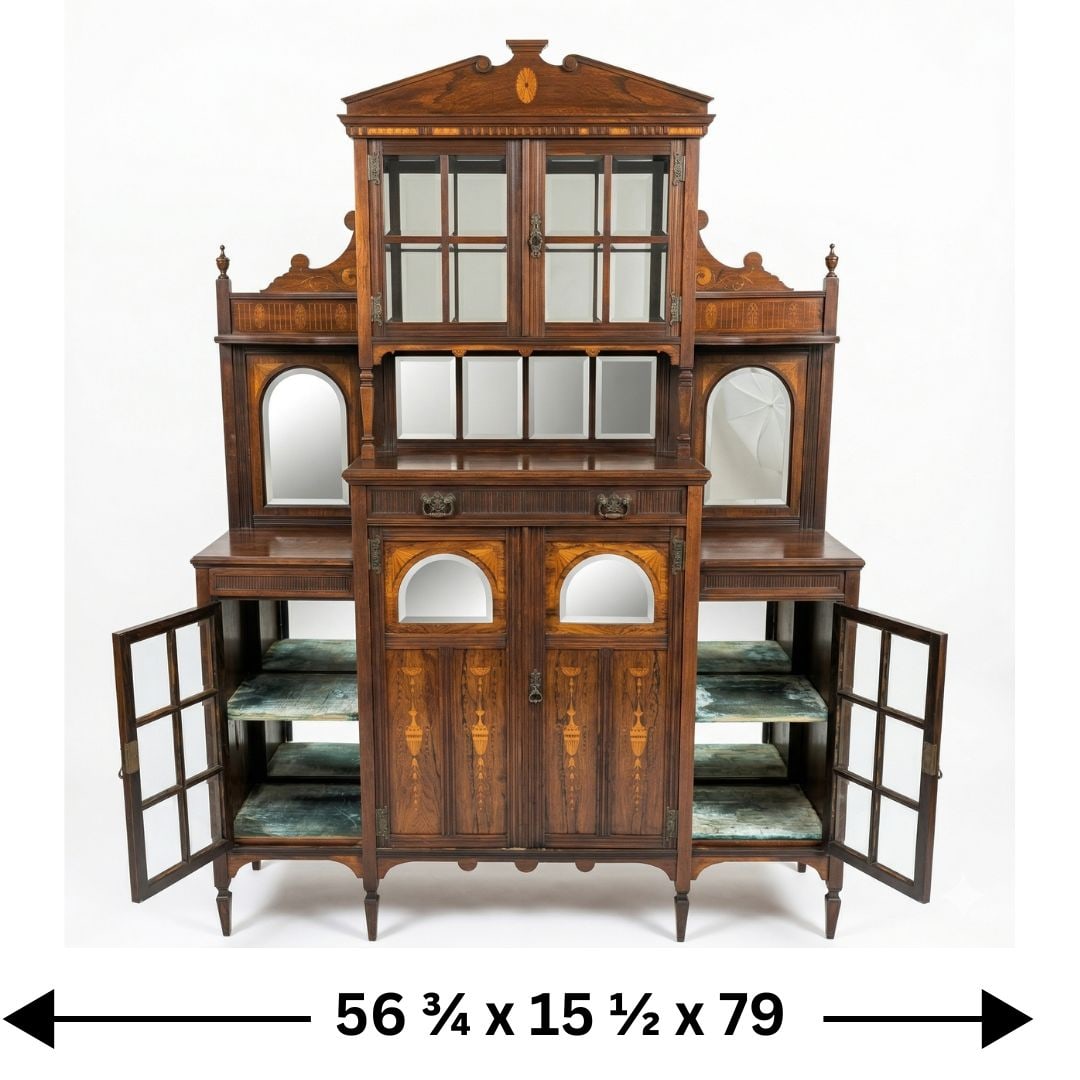 Antique Victorian style Mahogany Display Cabinet (1 of 20)
