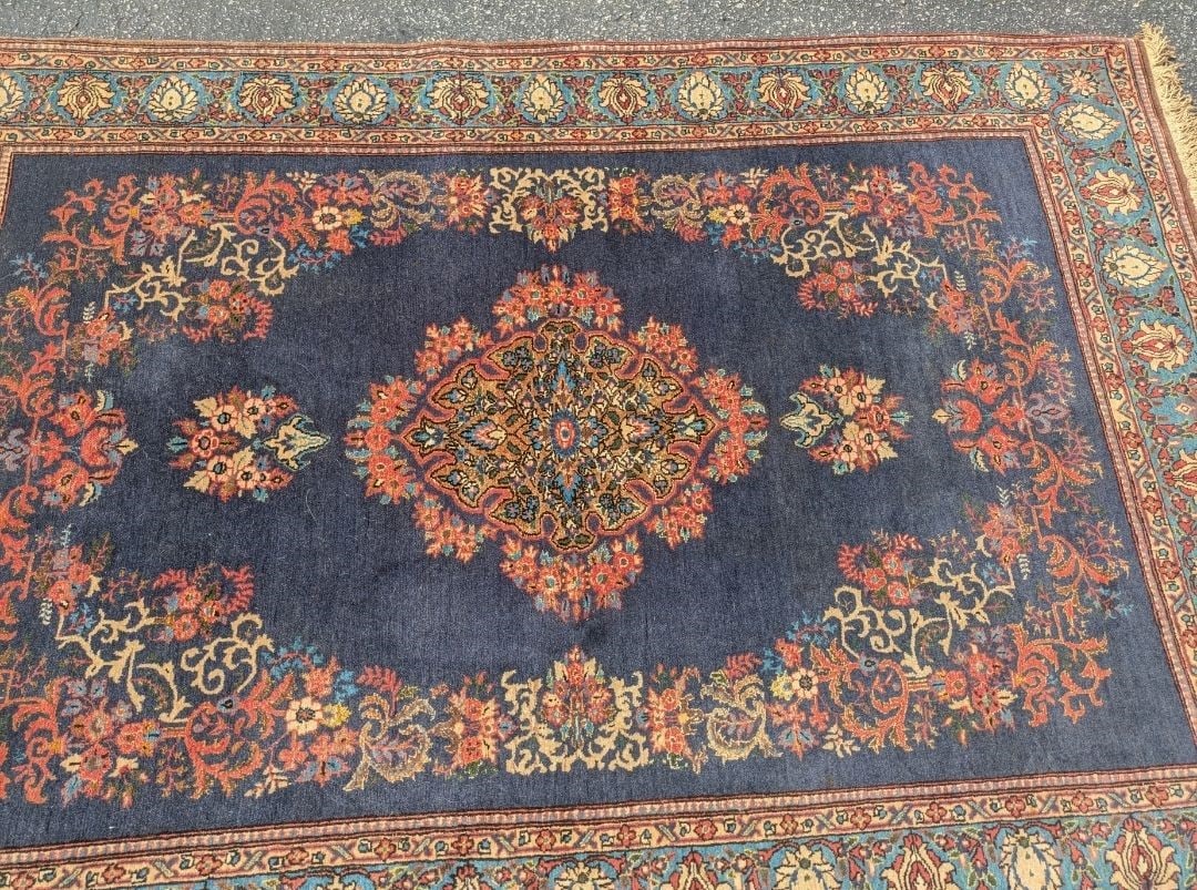 Persian Sarouk Wool Rug - 8