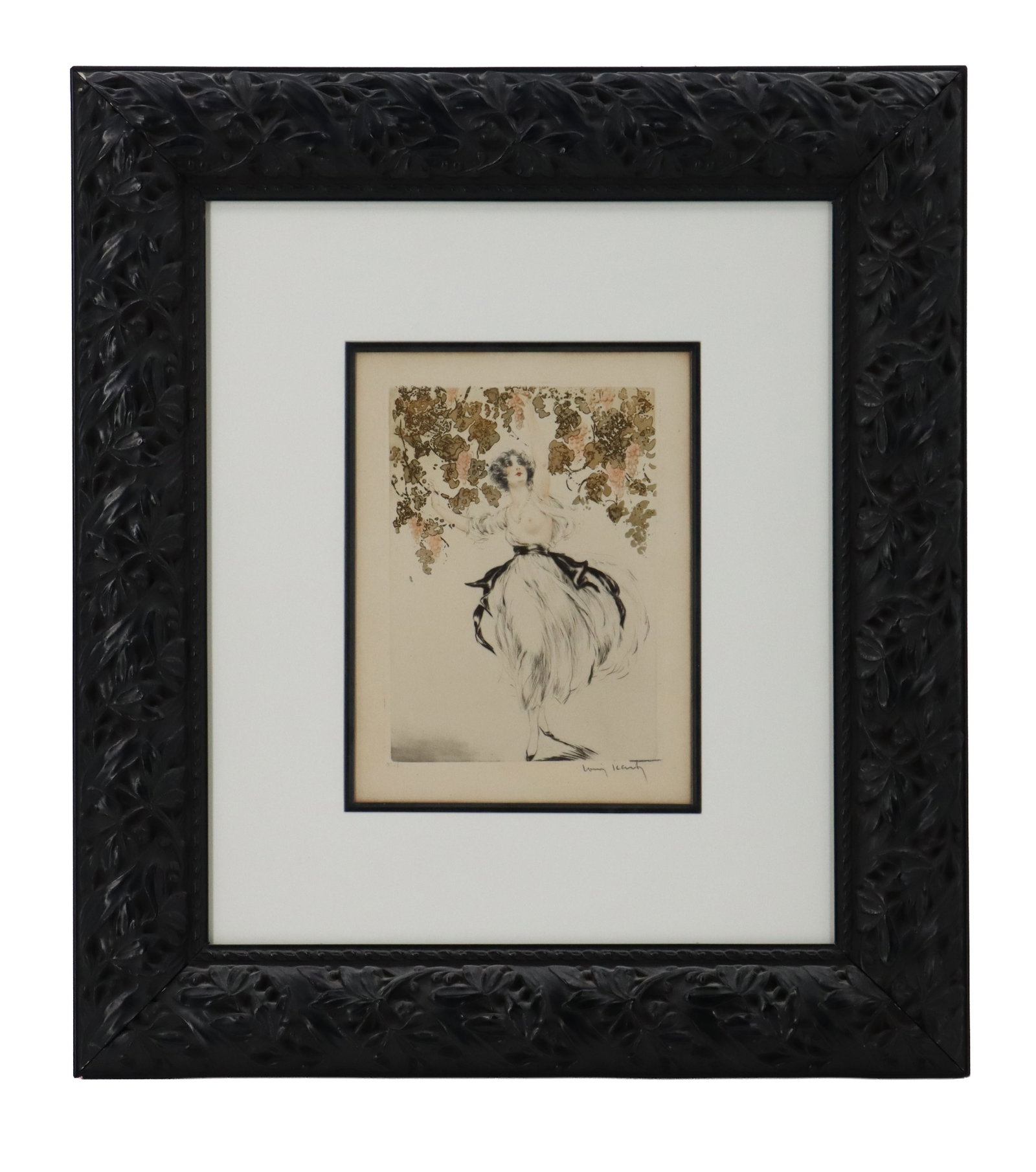 Louis Icart (1888-1950) French, "New Grapes" Original Colored Etching (1 of 16)