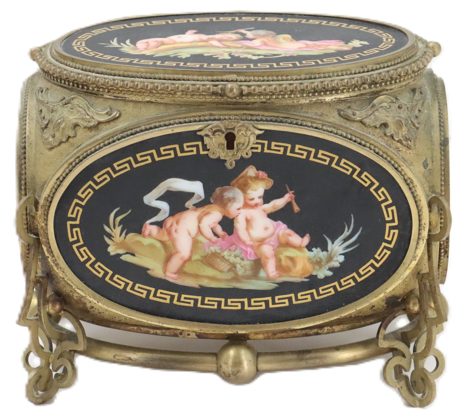 Antique French Sevres Style Jewelry Casket (1 of 15)
