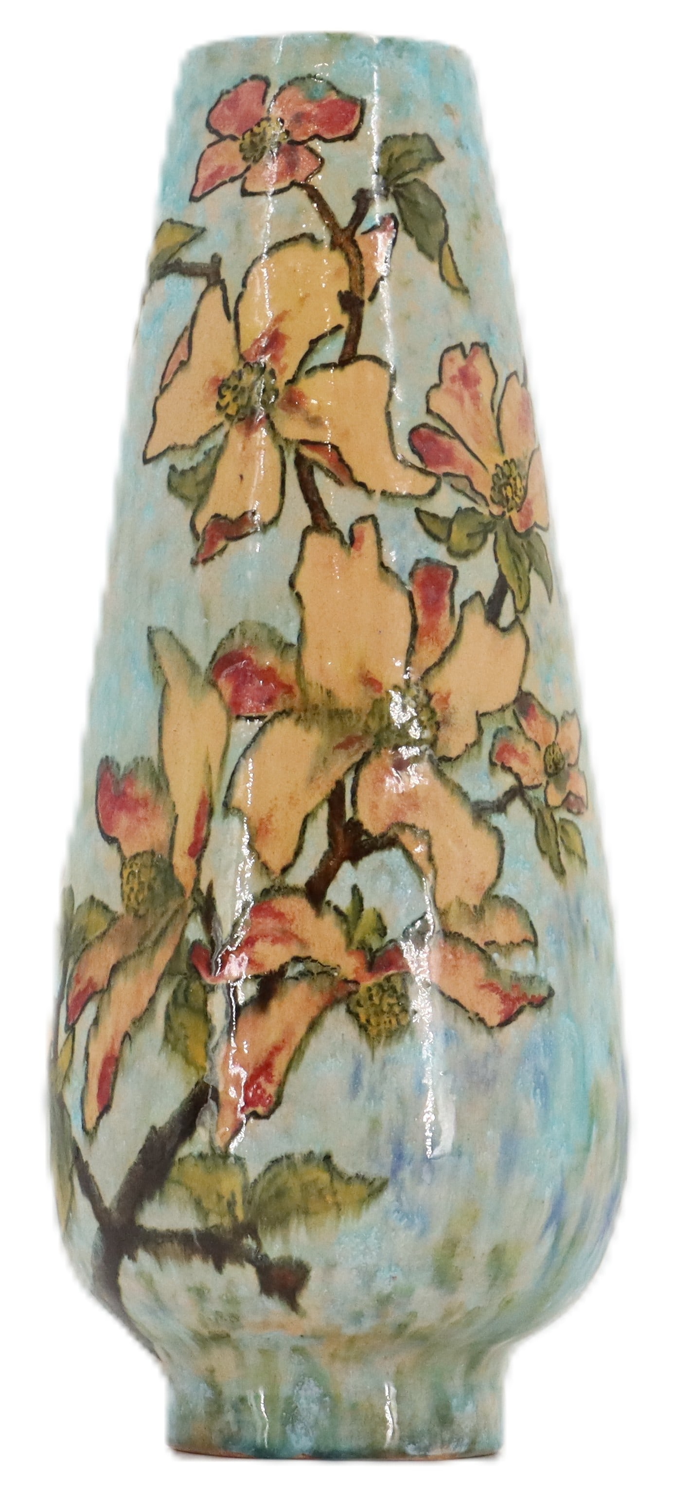 John Bennett (1840-1907) British, Hand Painted Botanical motif Pottery Vase (1 of 15)