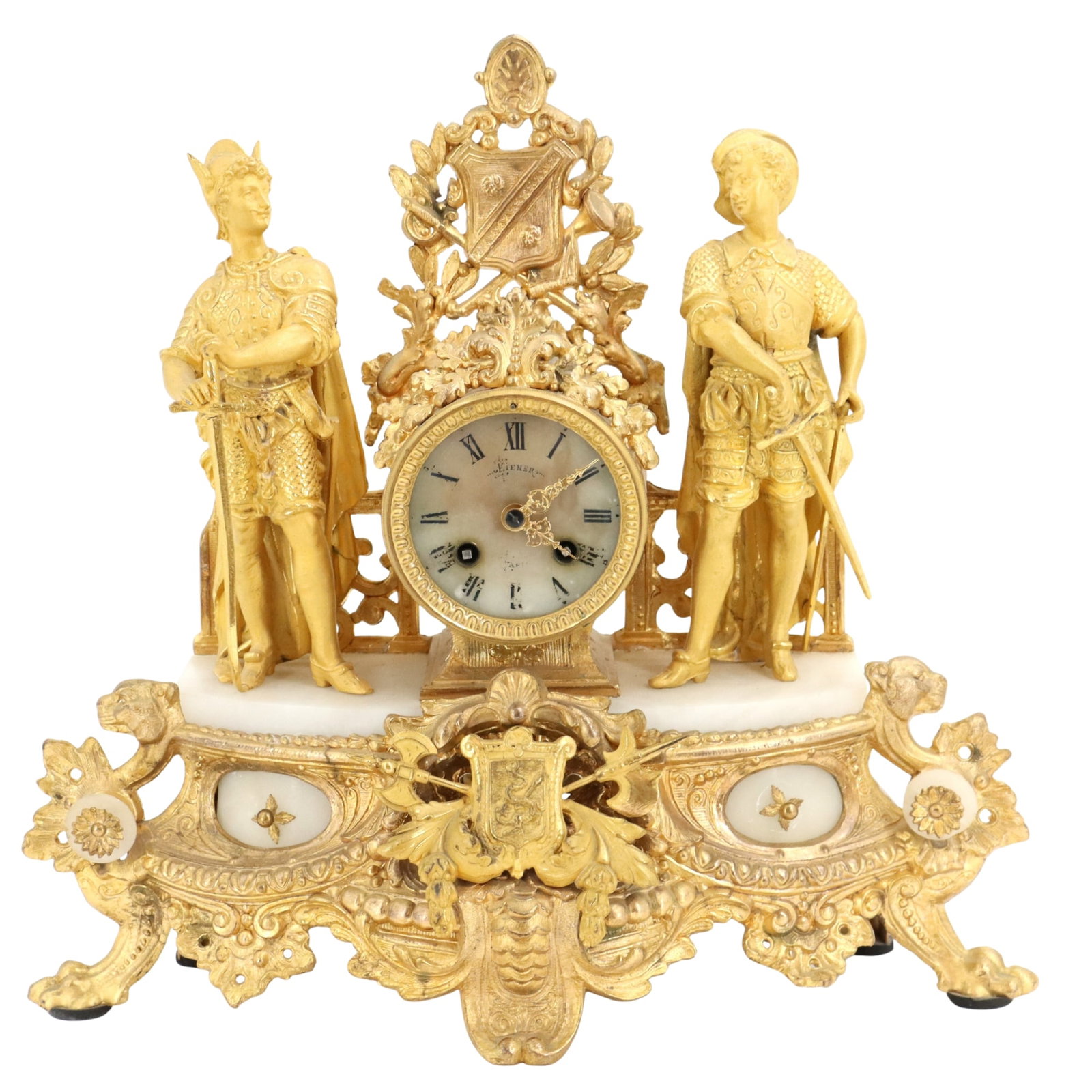 Ornate 19th Century French Rococo Louis XV Style Gilt Bronze Mantel Clock (1 of 19)