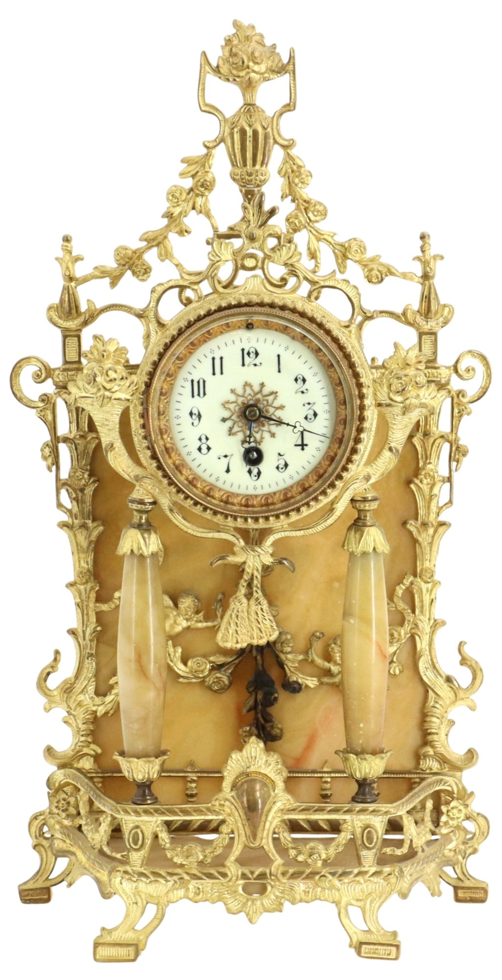 Ornate 19th Century Neoclassical Louis XVI-Style Gilt Bronze Mantel Clock (1 of 19)