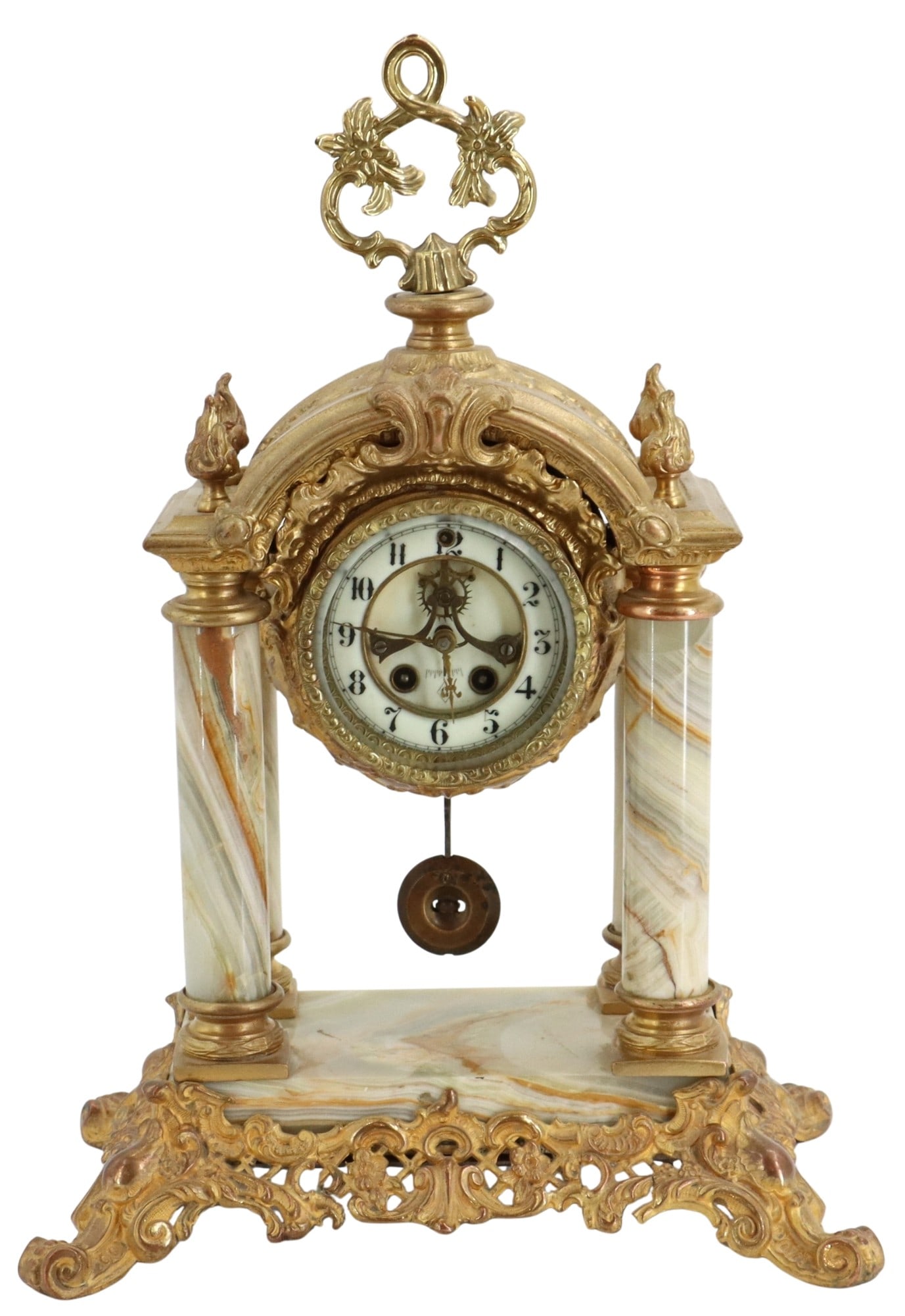 Early 20th Century Gilbert Clock Co. Gilt Bronze Mantel Clock (1 of 19)