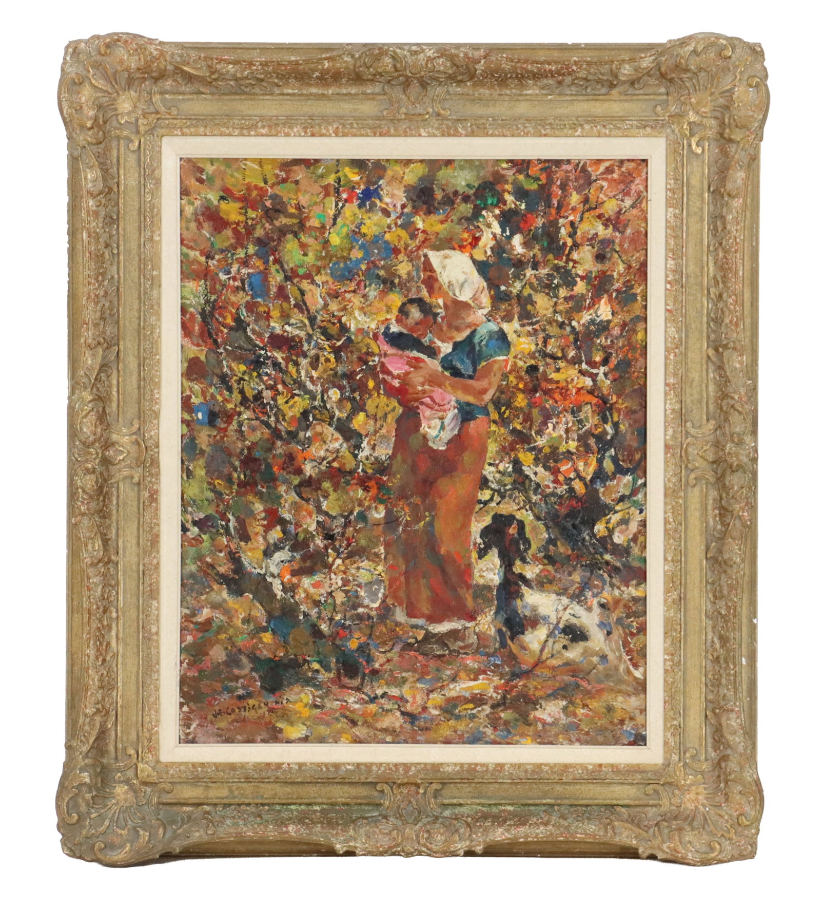 John Costigan (1888–1972) American, Oil on Canvas Impressionist Figural "Mother and Child" (1 of 16)