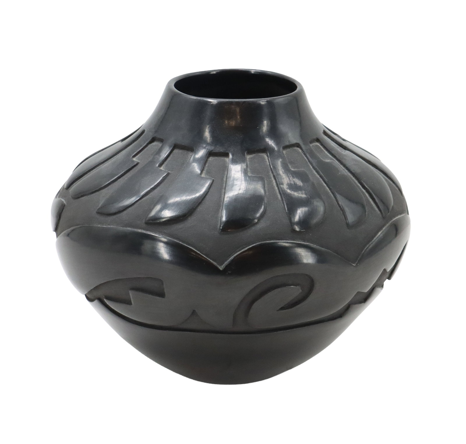 Sharon Naranjo Garcia (Born 1951) Pueblo, Santa Clara Blackware Pottery Jar (1 of 13)