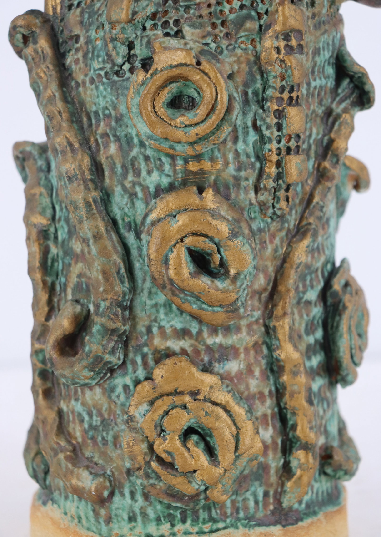 Signed Painted Ceramic Surreal Figural Statue - 11