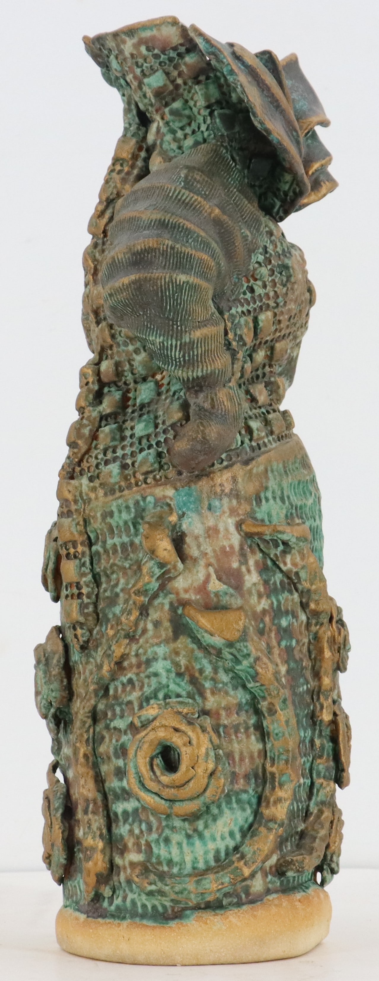 Signed Painted Ceramic Surreal Figural Statue - 4