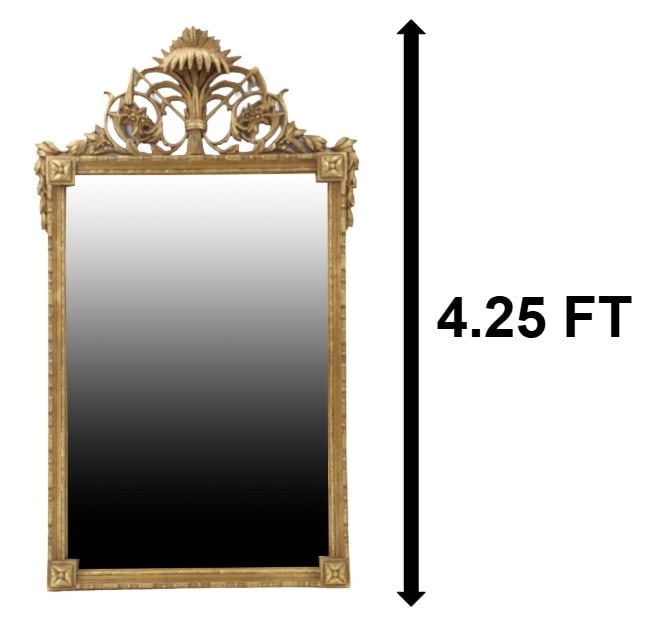 Antique Louis XVI Style Giltwood Wall Mirror (1 of 12)