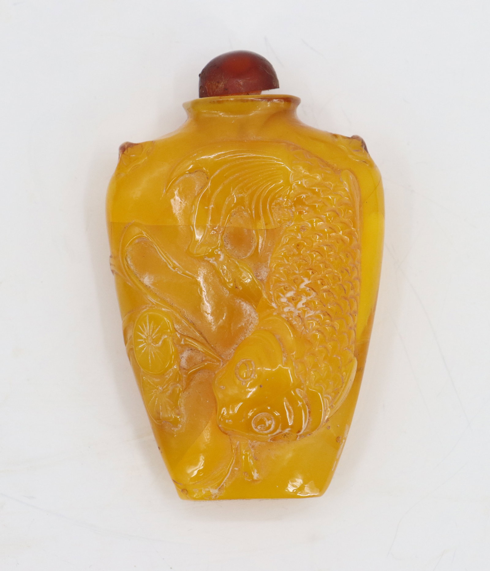 Chinese Amber Snuff Bottle - 2