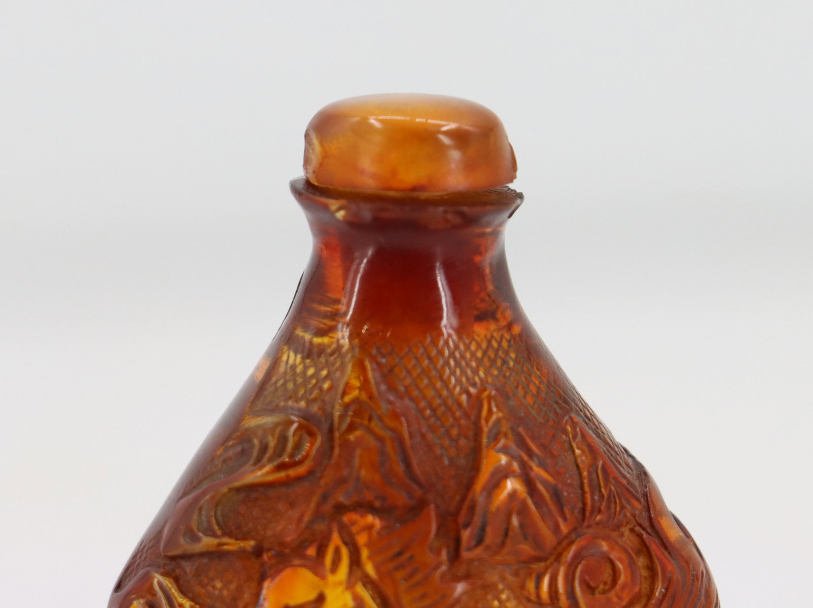 Chinese Amber Snuff Bottle - 11