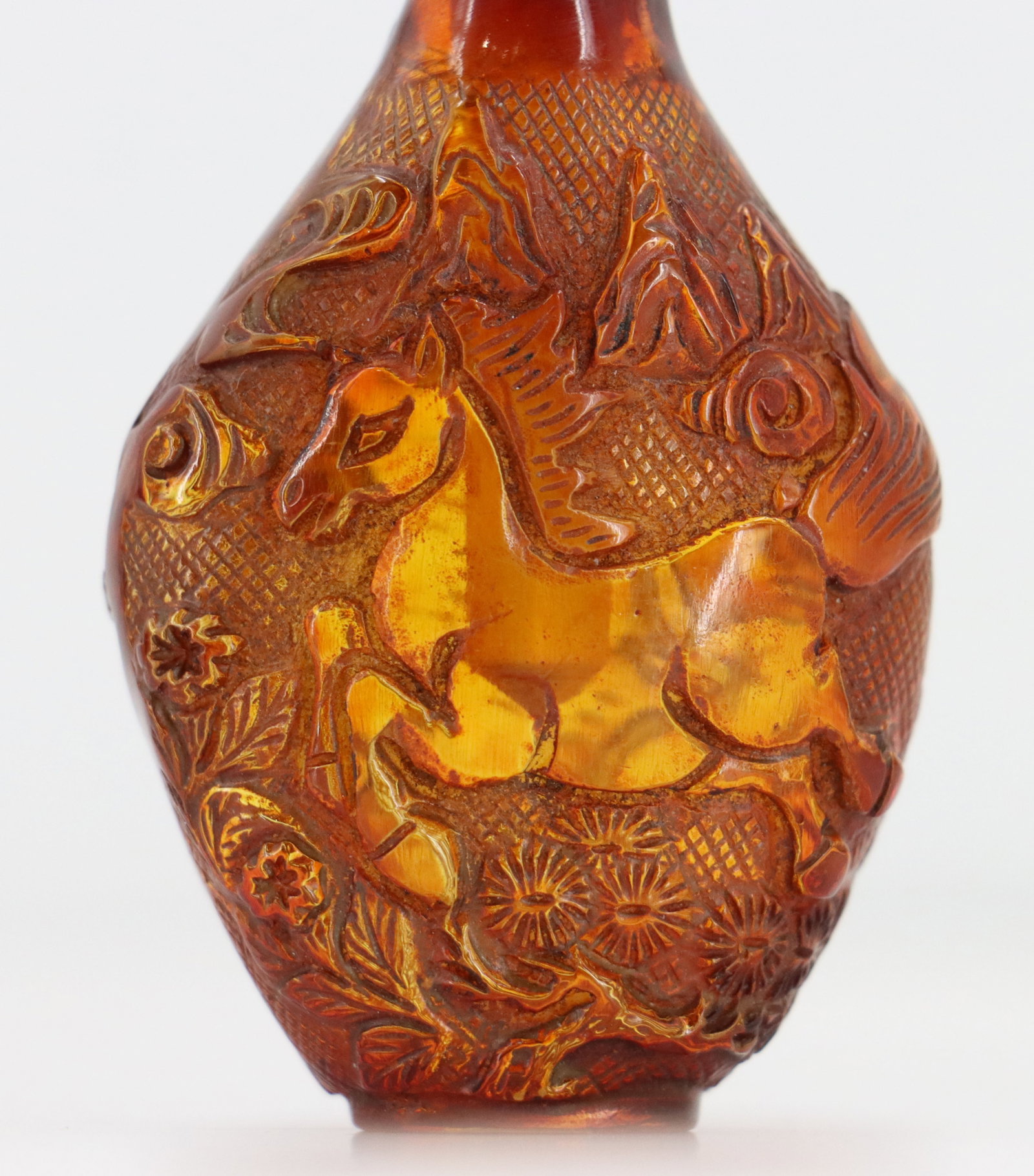 Chinese Amber Snuff Bottle - 12