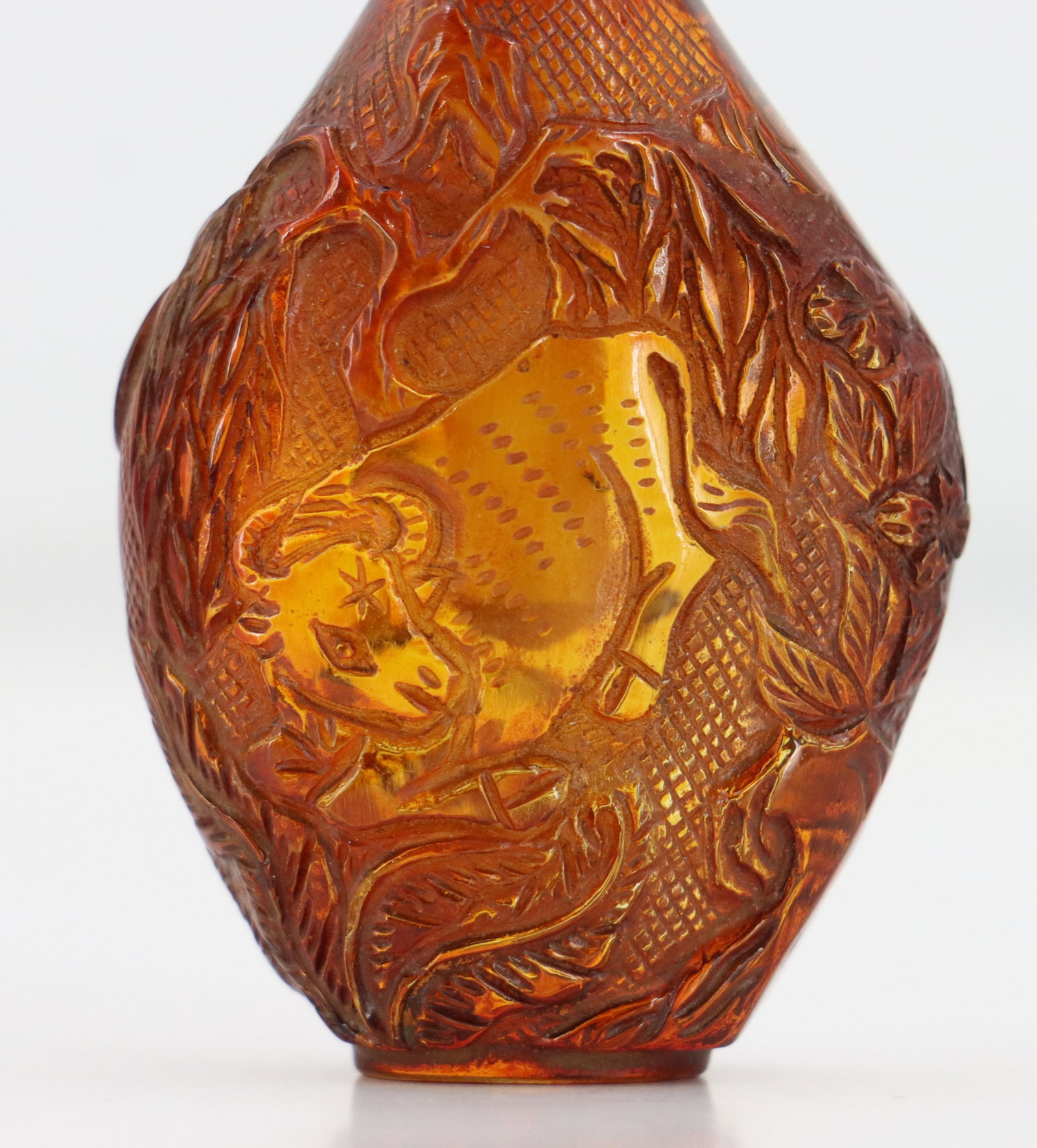 Chinese Amber Snuff Bottle - 13