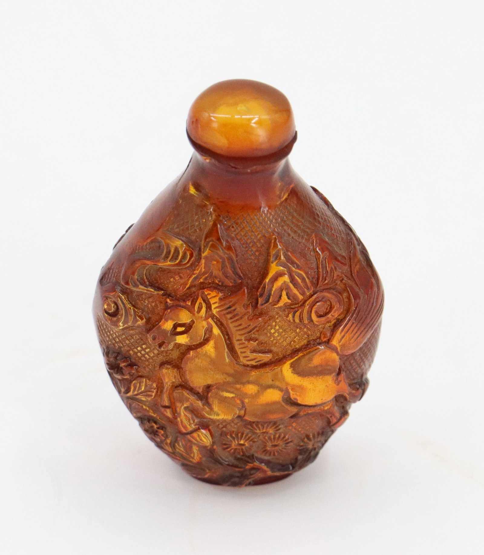Chinese Amber Snuff Bottle - 2