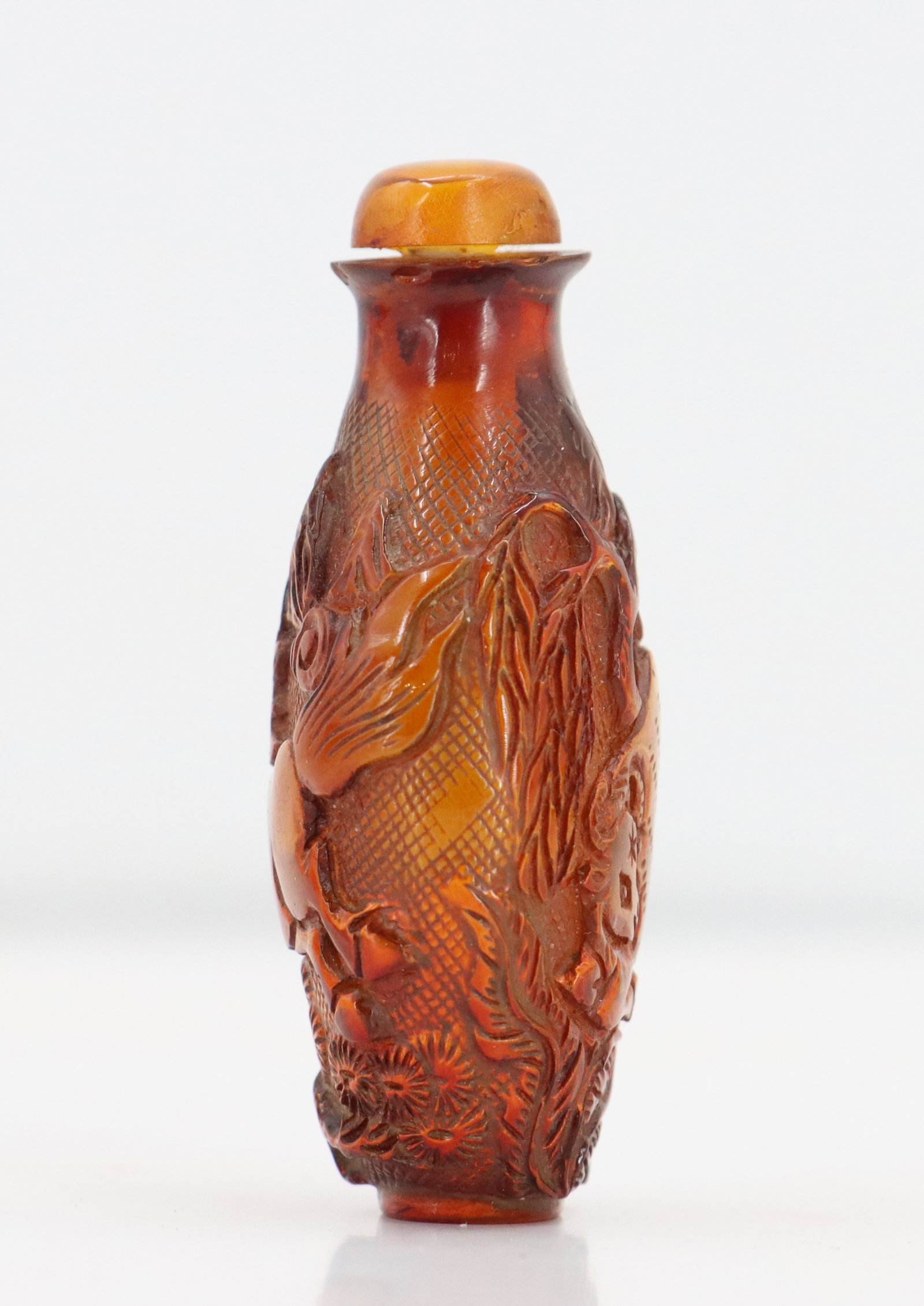 Chinese Amber Snuff Bottle - 4