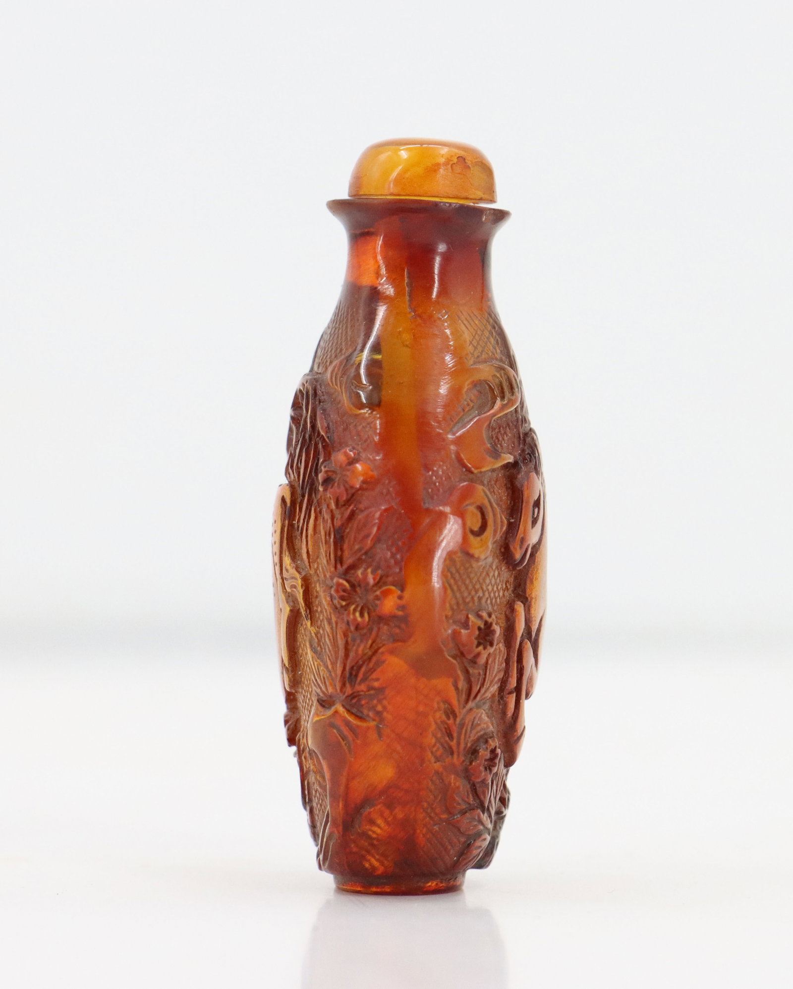 Chinese Amber Snuff Bottle - 6