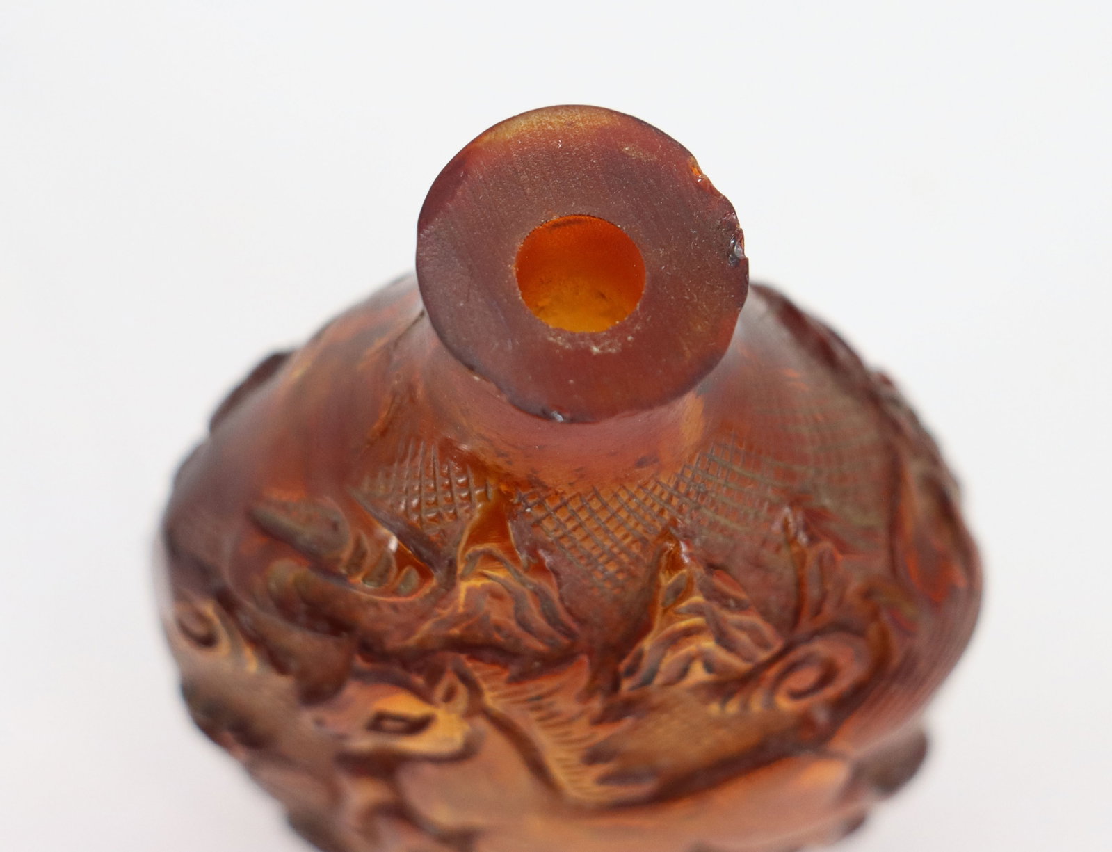 Chinese Amber Snuff Bottle - 8