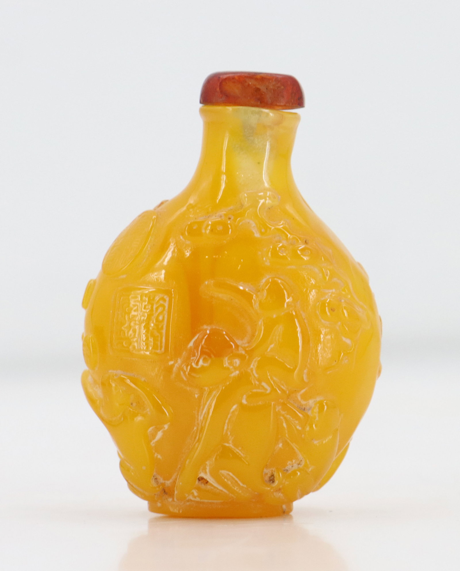 Chinese Amber Snuff Bottle - 3