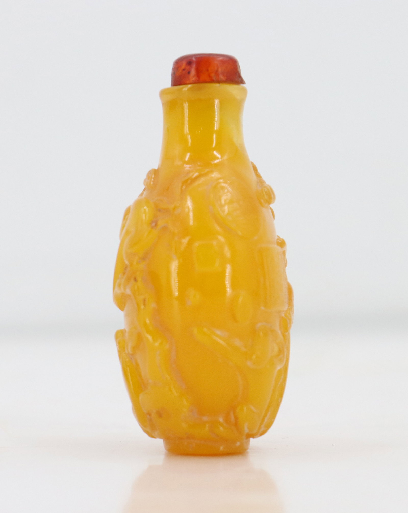 Chinese Amber Snuff Bottle - 4