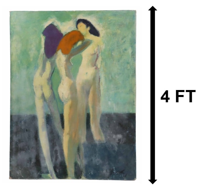 Loran Wilford (1892-1972) American, Large Oil on Canvas Impressionist Female Nude (1 of 14)