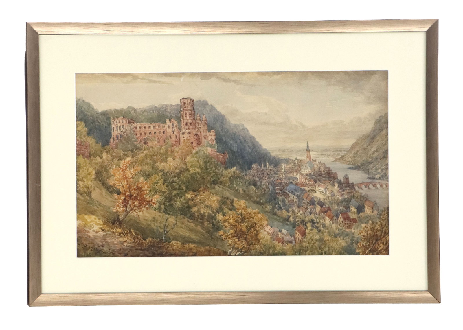 R. R. Ripley (19th Century) British, Early 20th Century Watercolor Landscape of European Countryside (1 of 9)