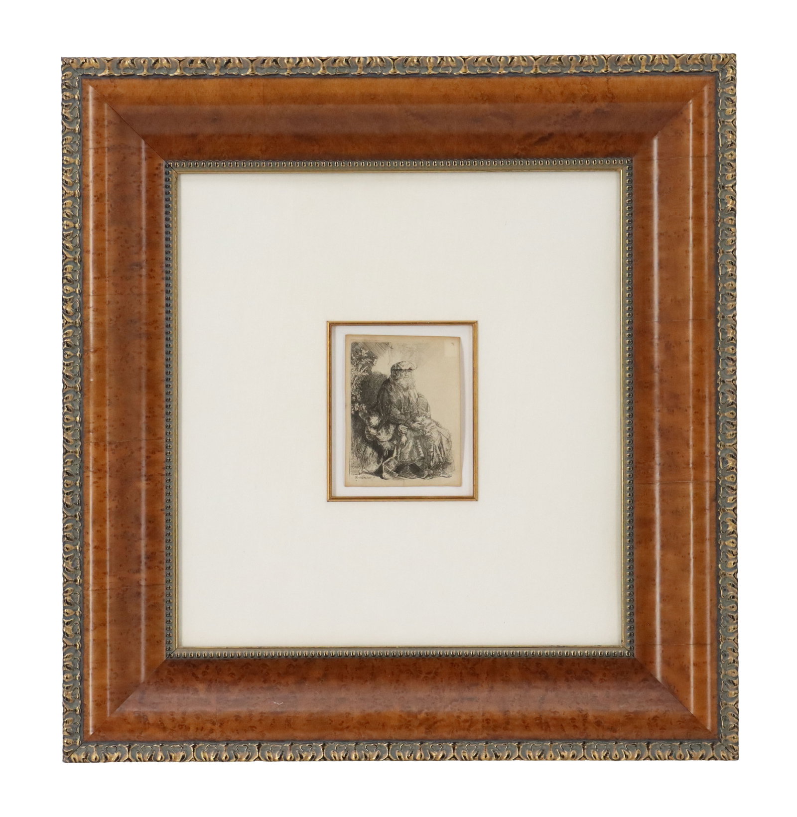 Rembrandt van Rijn (1606-1669) Dutch, "Abraham Caressing Isaac" Print from Copper Etching (1 of 8)