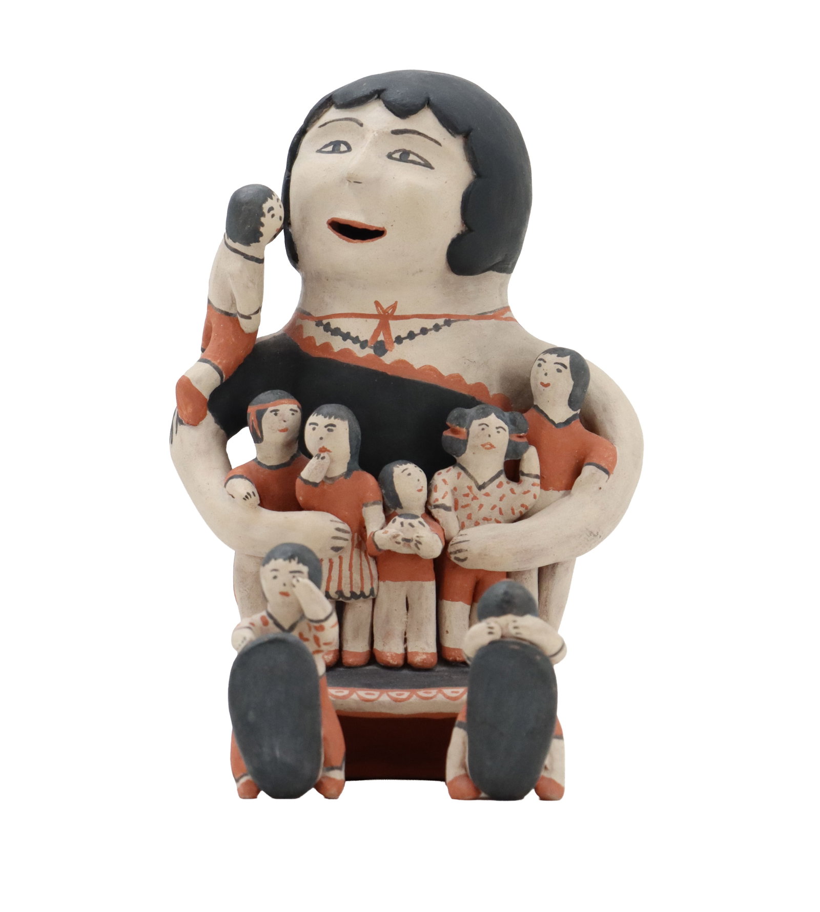 Seferina Ortiz (1931-2007) Pueblo, Cochiti Applique Figural Storyteller Sculpture (1 of 17)