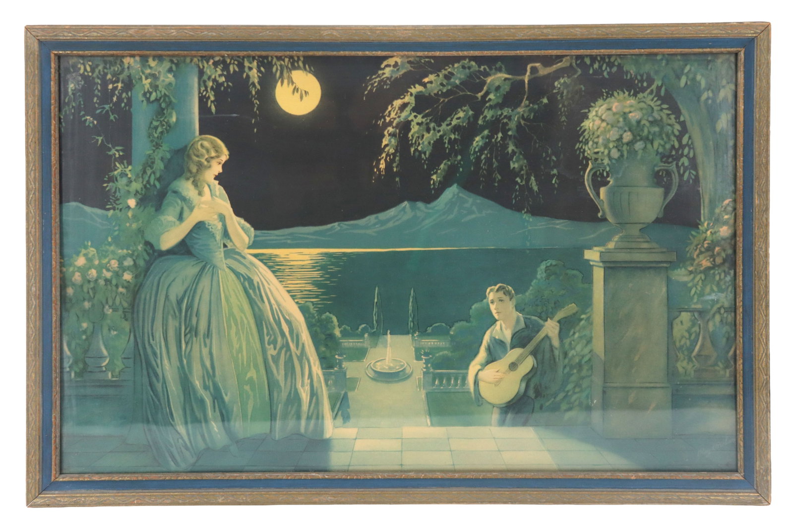 Roy Richards, Vintage 20th Century American Lithograph on Paper, "Moonlight Serenade" (1 of 10)