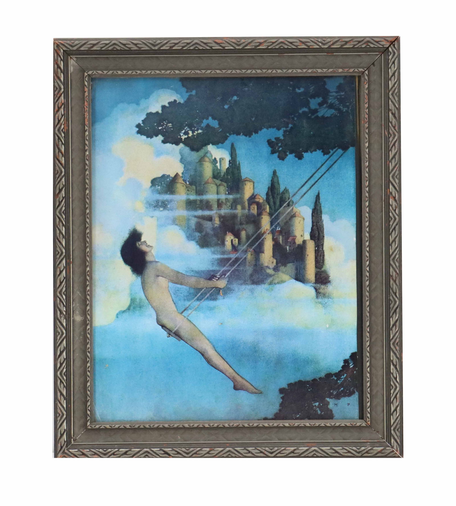 Maxfield Parrish (1870-1966) American, Vintage Whimsical Lithograph Print "The Dinky Bird" (1 of 8)