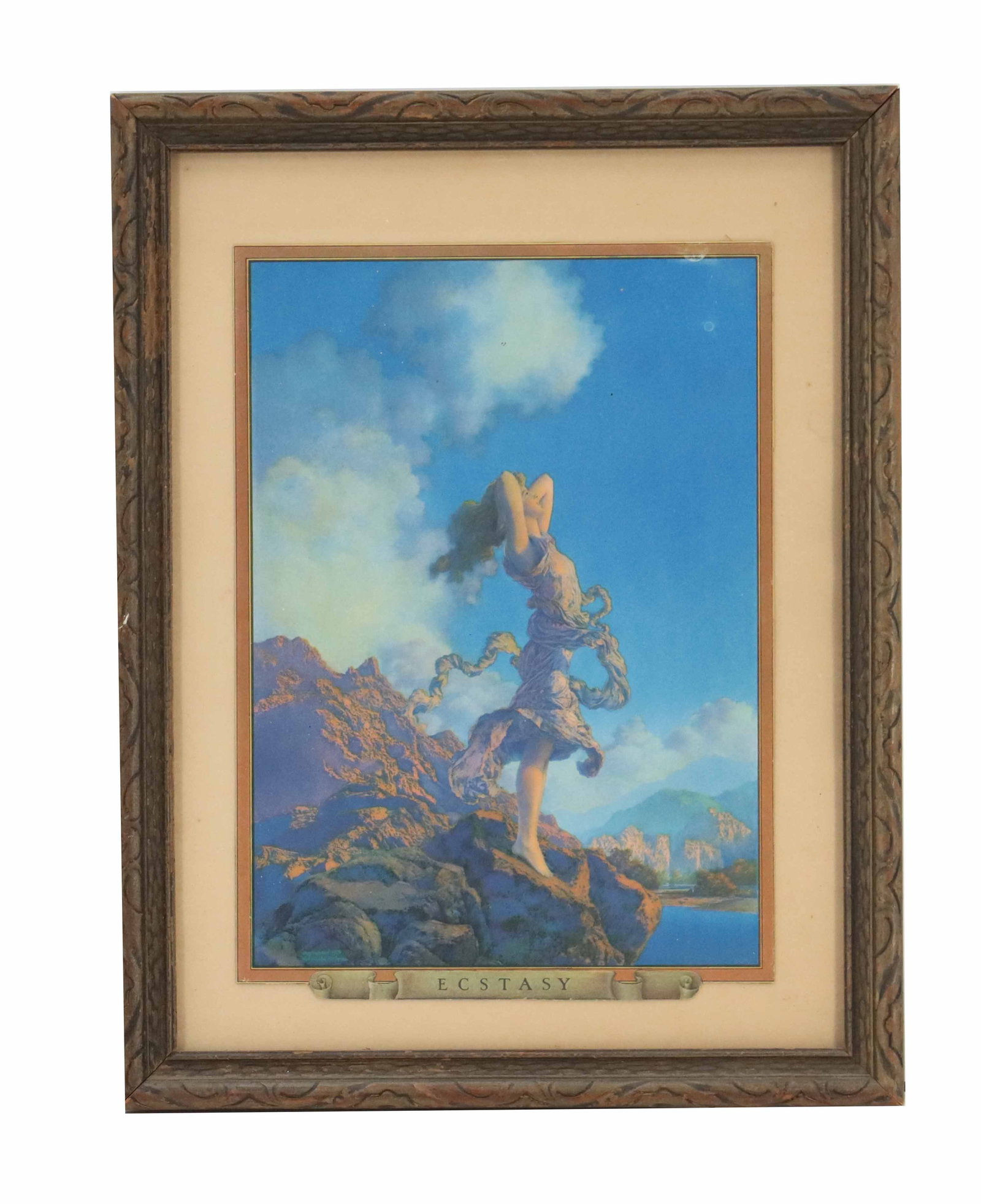 Maxfield Parrish (1870-1966) American, Vintage Figural Lithograph Print "Ecstasy" (1 of 8)