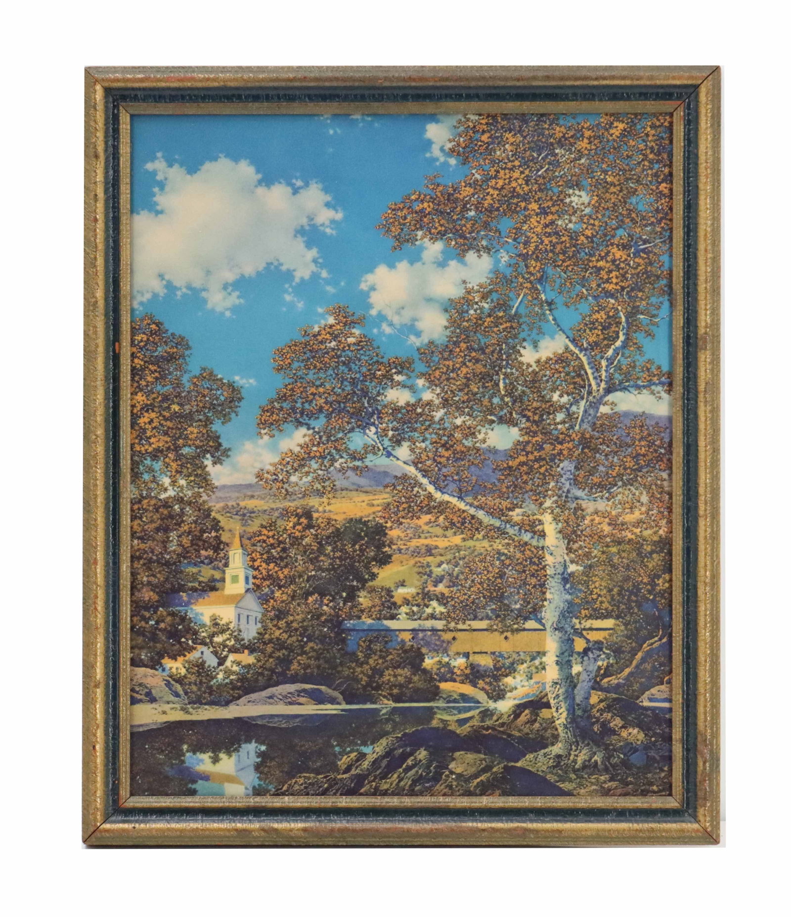 Maxfield Parrish (1870-1966) American, Vintage Lithograph Print Landscape "Early Autumn" (1 of 7)