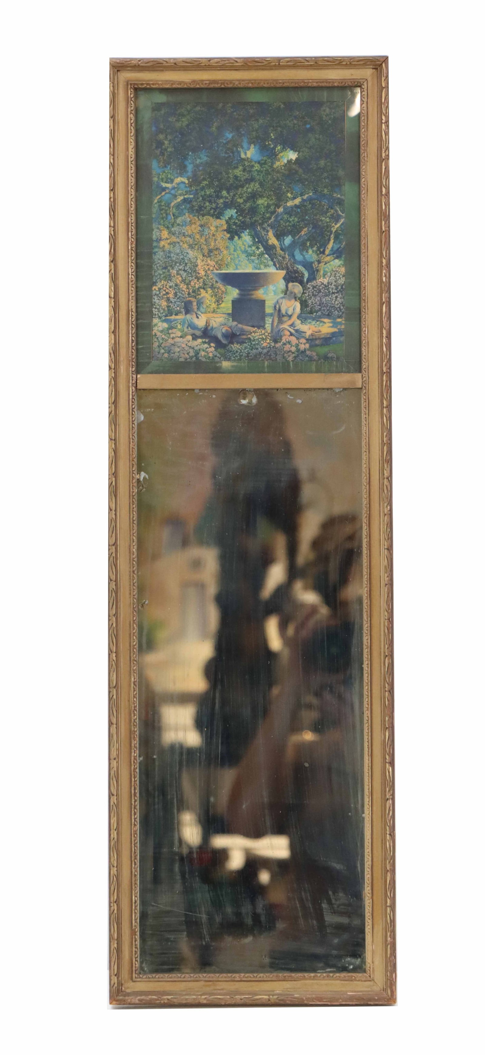 Maxfield Parrish (1870 -1966) American, Pier Wall Mirror with Lithograph Print Figural Landscape (1 of 10)