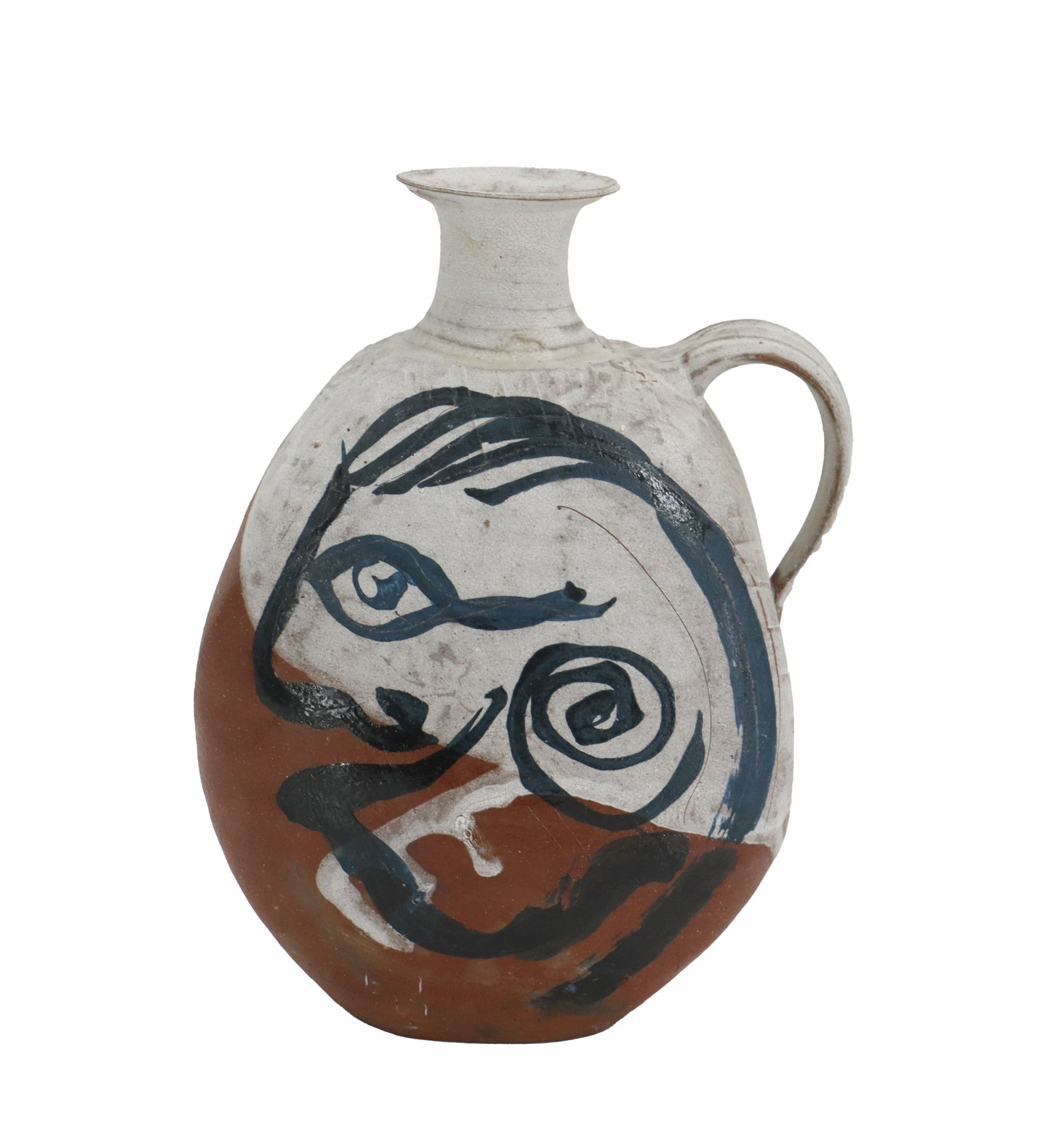 Charles Counts (1934-2000) American, 1992 Signed Ceramic Two Faces Jug (1 of 14)