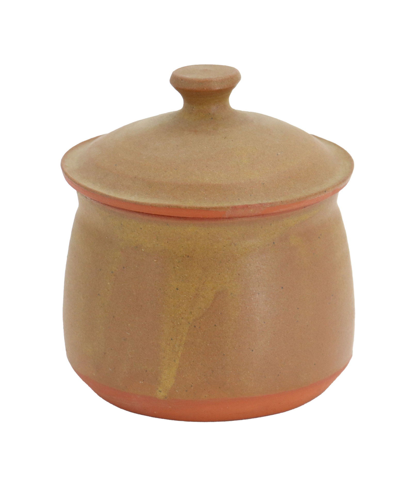 Charles Counts (1934-2000) American, Brown and Orange Drip Glaze Lidded Pot (1 of 14)