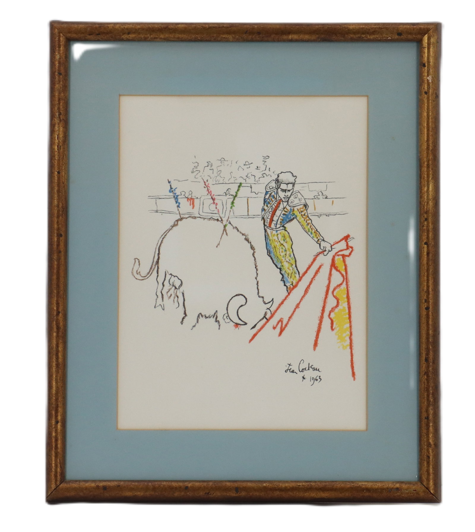 Jean Cocteau (1889-1963) French, Mid-Century Modern Minimalist Lineart Lithograph Print "Une (1 of 11)