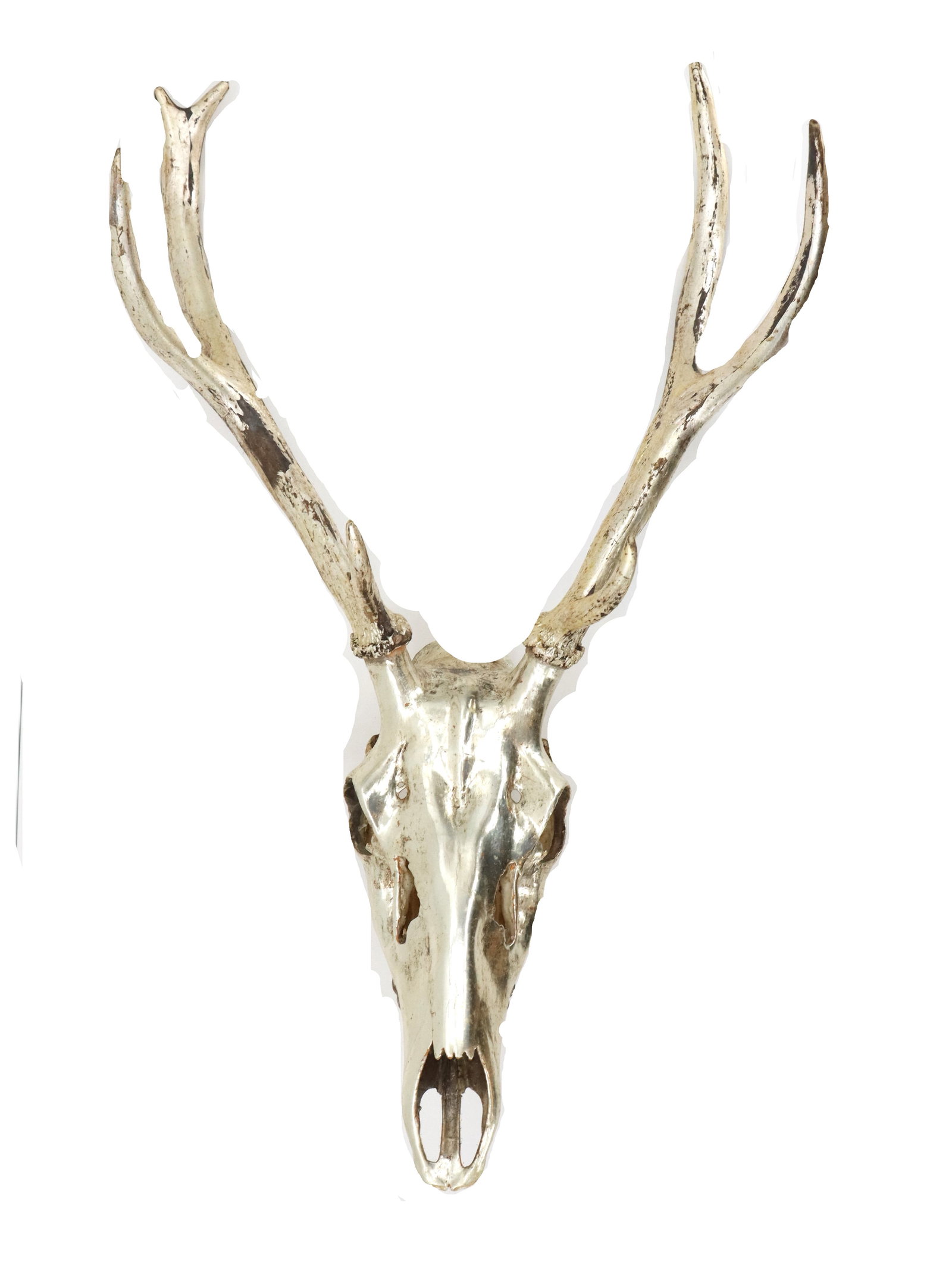 Silver Tone Reindeer Skull with Antlers (1 of 11)
